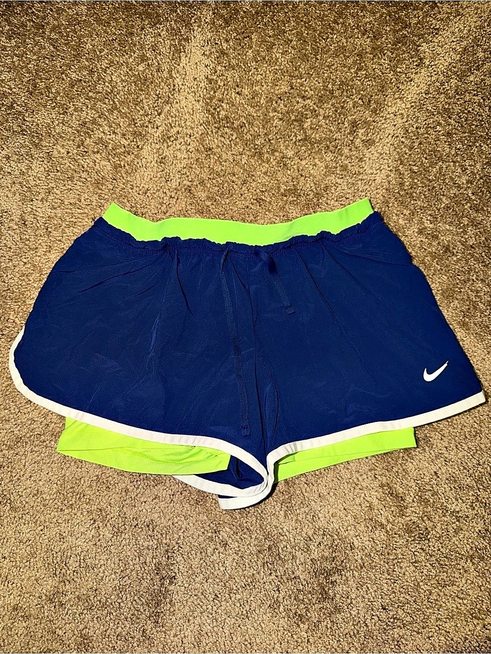 Nike Running Shorts Blue & Green